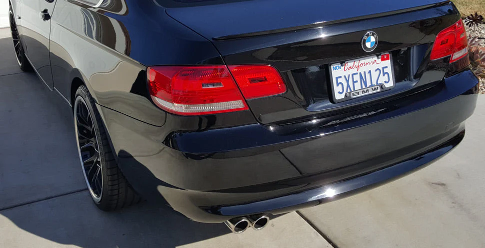 2006-2013 BMW E90 E91 323 325 328 330 Slip-On N51/N52 Exhaust Tips - Burned Blue (Pair)